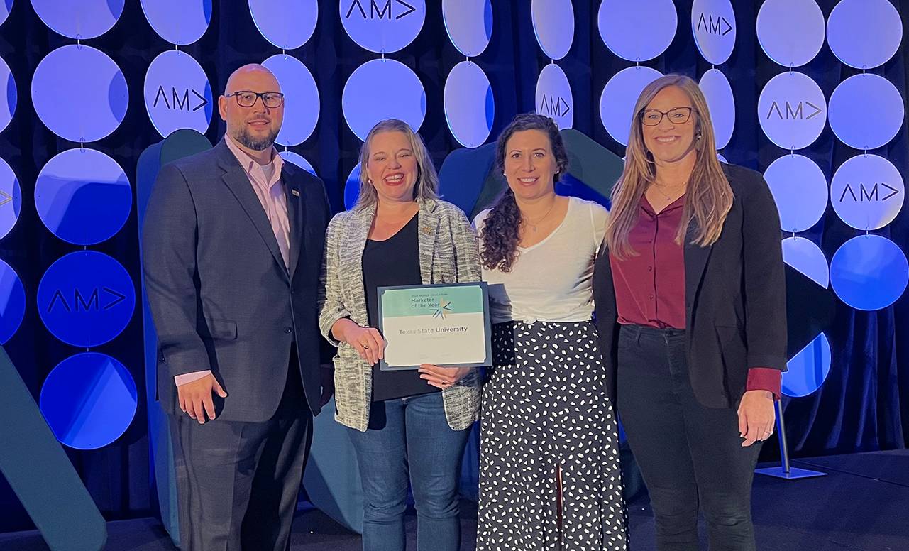 TXST wins AMA “Higher Education Marketing Team of the Year” honors